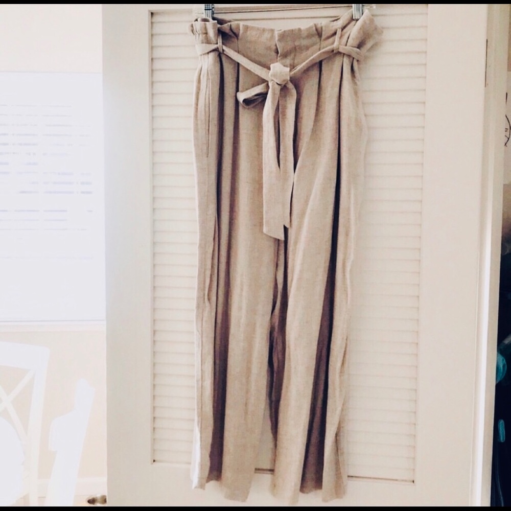 FIRST MONDAY Linen Ankle Pants NWOT!